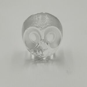 MATS JONASSON Signature Collection Lead Crystal Owl Laser Signed W Tag